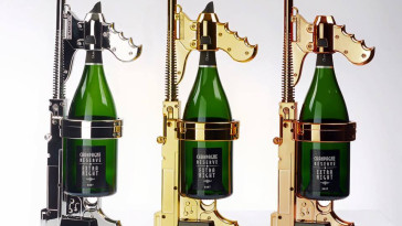 Voici donc le Champagne Gun , une mitraillette à Champagne